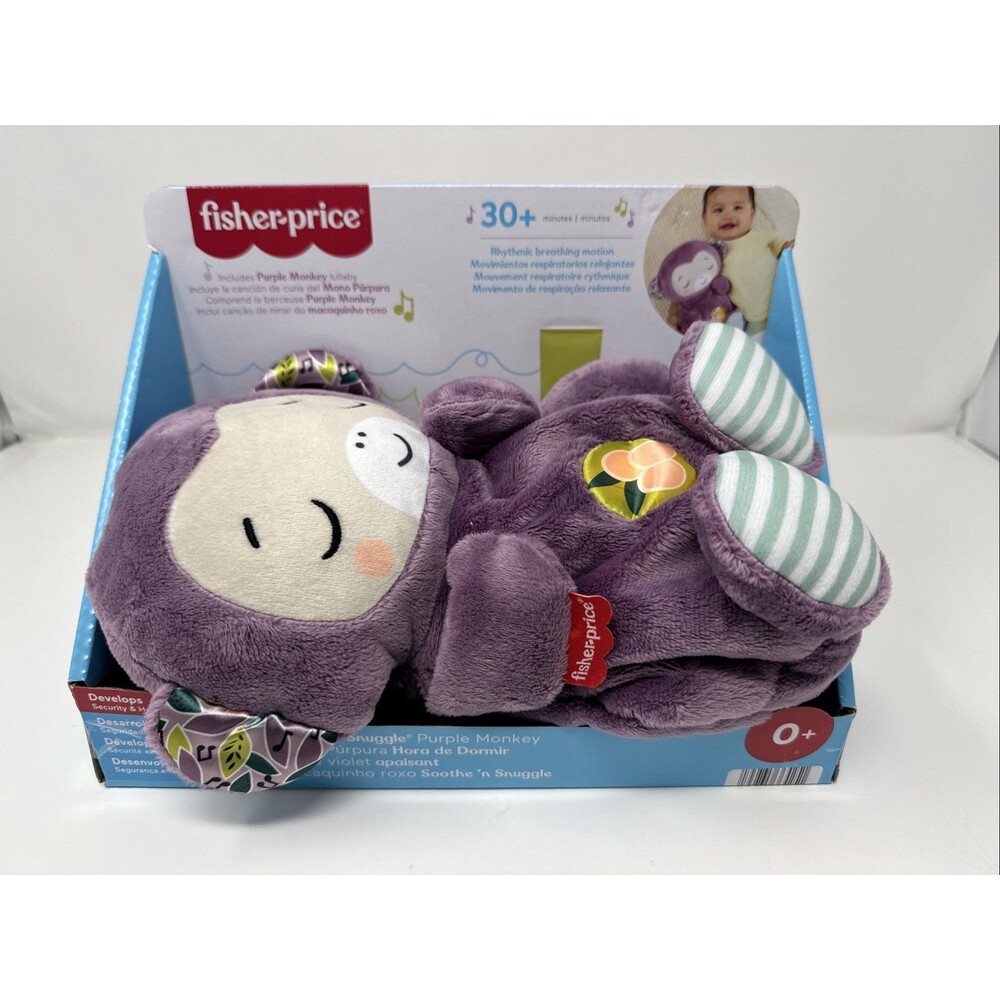 Fisher-Price Soothe ‘n Snuggle Purple Monkey Plush Portable Sound Machine NEW